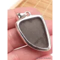 Gros Pendentif argent Pyrite arc-en-ciel asymétrique - Pendentifs pierres naturelles