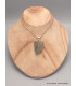 Gros Pendentif argent Pyrite arc-en-ciel asymétrique Bijoux en Pyrite arc-en-ciel YM66.1