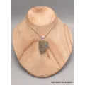 Gros Pendentif argent Pyrite arc-en-ciel asymétrique - Pendentifs pierres naturelles