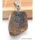 Pendentif Pyrite arc-en-ciel bleu foncé cuivré Bijoux en Pyrite arc-en-ciel YM66.3