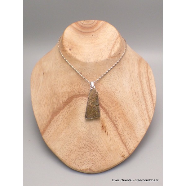 Pendentif Pyrite arc-en-ciel bleu bronze rose Bijoux en Pyrite arc-en-ciel YM66.4