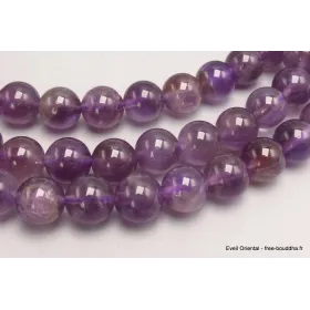 Mala tibétain 108 perles Améthyste grade B - Mala tibétain 108 perles