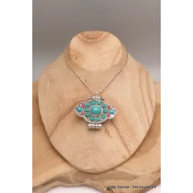 Pendentif Bouddhiste Ghau poison pierres fantaisie - Pendentifs tibétains bouddhistes