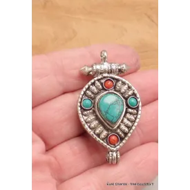Pendentif Bouddhiste Ghau poison forme goutte - Pendentifs tibétains bouddhistes