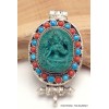 Pendentif poison bouddhiste ghau Tara verte Pendentifs Ghau PGH4