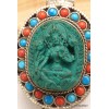 Pendentif poison bouddhiste ghau Tara verte Pendentifs Ghau PGH4