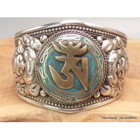 Bracelet bouddhiste OM métal laiton - Bracelets tibétains bouddhistes