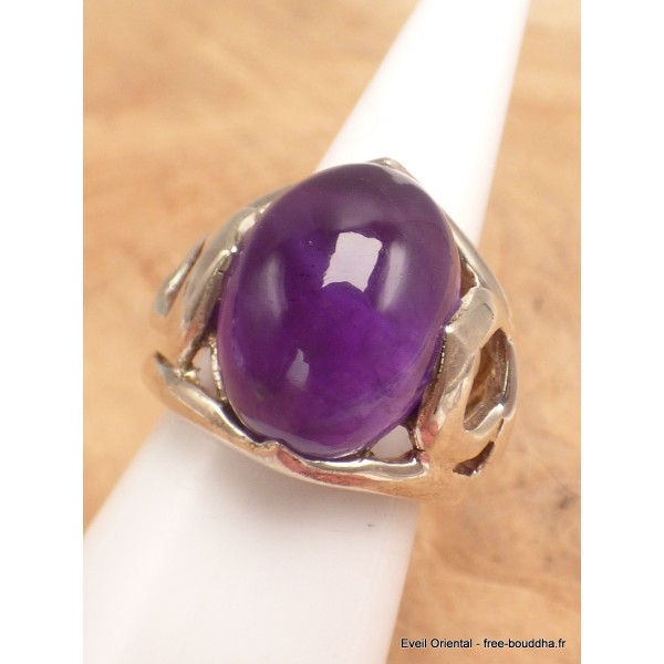 Grosse bague en Améthyste taille 57 Bijoux en Améthyste QC24.3