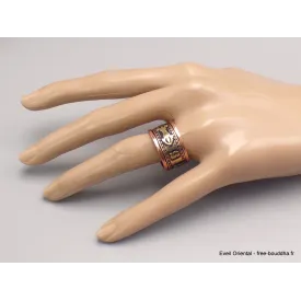 Bague de méditation tibétaine cuivre laiton - Bijoux en Cuivre