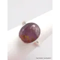 Bague Cacochynite Super Seven facettée taille 56 - Bijoux en Cacochynite Super Seven