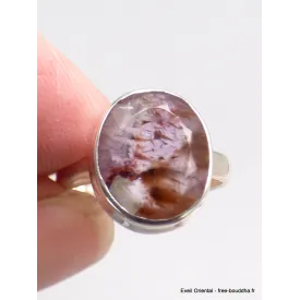 Bague bijou Cacochynite Super Seven facettée taille 53 - Bijoux en Cacochynite Super Seven