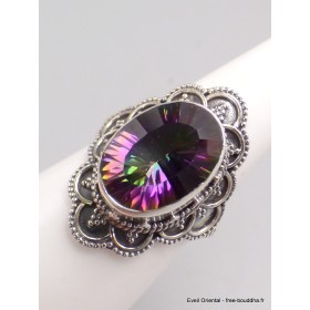 Bague Quartz mystique ciselée taille 55 Bijoux en Quartz Mystique XV132.4