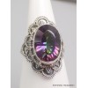 Bague Quartz mystique ciselée taille 55 Bijoux en Quartz Mystique XV132.4