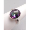 Bague ovale Quartz mystique taille 59 Bijoux en Quartz Mystique XV132.5