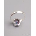 Bague ovale Quartz mystique taille 59 Bijoux en Quartz Mystique XV132.5