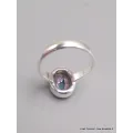 Bague ovale Quartz mystique taille 59 - Bijoux en Quartz Mystique
