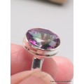 Bague ovale Quartz mystique taille 59 Bijoux en Quartz Mystique XV132.5