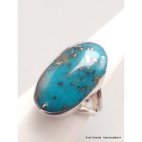 Bijou bague Turquoise du Moyen Orient taille 55 Bijoux en Turquoise Iranienne (Nishapur) YM67.5