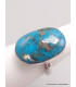 Bague vraie turquoise avec pyrite taille 59 Bagues pierres naturelles YM67.7