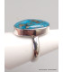 Bague vraie turquoise avec pyrite taille 59 Bagues pierres naturelles YM67.7