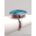 Bague vraie turquoise avec pyrite taille 59 Bagues pierres naturelles YM67.7