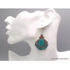 Boucles d'oreilles pendantes tibétaines forme fleur Boucles d'oreilles tibétaines LBOT34