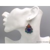 Boucles d'oreilles pendantes tibétaines 3 couleurs Boucles d'oreilles tibétaines LBOT35