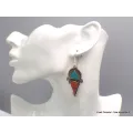 Boucles d'oreilles tibetaines longues en pointe - Boucles d'oreilles tibétaines