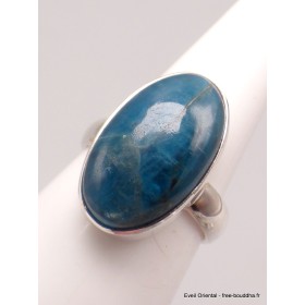 Bague Apatite bleue ovale taille 54 Bijoux en Apatite bleue YM4.6