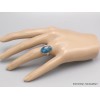 Bague Apatite bleue ovale taille 54 Bijoux en Apatite bleue YM4.6