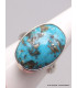 Bague homme femme Turquoise naturelle taille 63 Bagues pierres naturelles YM67.9