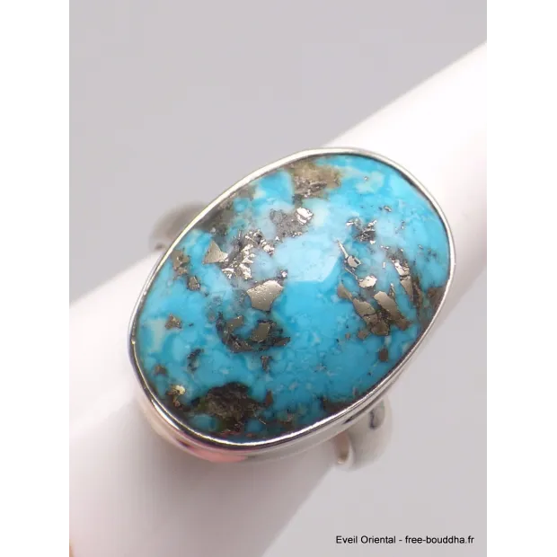 Bague homme femme Turquoise naturelle taille 63 - Bagues pierres naturelles