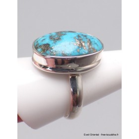 Bague homme femme Turquoise naturelle taille 63 Bagues Homme YM67.9