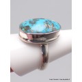 Bague homme femme Turquoise naturelle taille 63 Bagues pierres naturelles YM67.9