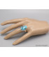 Bague homme femme Turquoise naturelle taille 63 Bagues pierres naturelles YM67.9