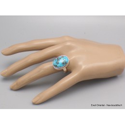 Bague homme femme Turquoise naturelle taille 63 Bagues Homme YM67.9