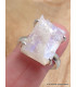 Bague Pierre de Lune brute Péristérite asymétrique taille 64 Bijoux en Pierre de lune pac47.3
