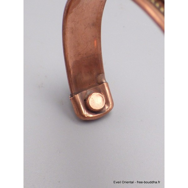 Bracelet Magnétique en cuivre motif argenté Bracelet Magnétique en Cuivre BMC3