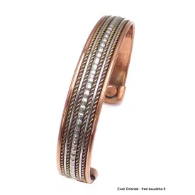 Bracelet magnétique motif boules - Bracelet Magnétique en Cuivre