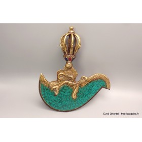 Kartika tibétain (drigug) dordjé 8 branches turquoise Kartika Tibétain Bouddhiste KD6