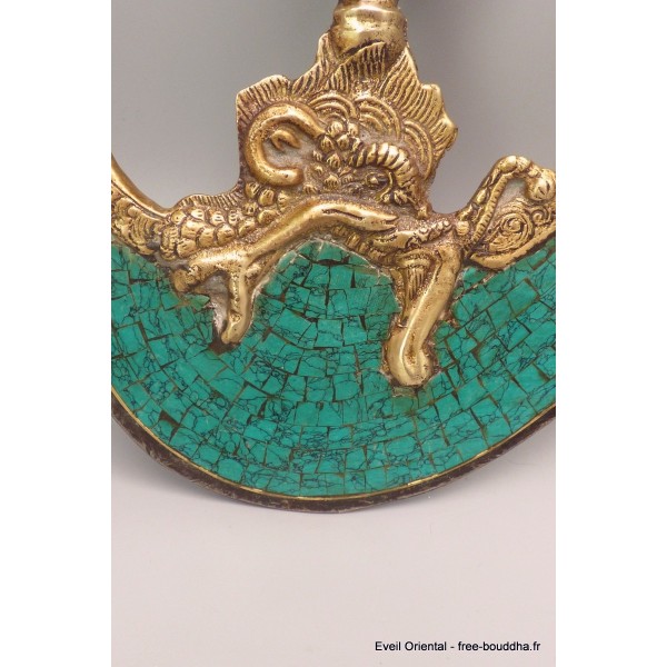 Kartika tibétain (drigug) dordjé 8 branches turquoise Kartika Tibétain Bouddhiste KD6