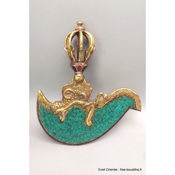 Kartika tibétain (drigug) dordjé 8 branches turquoise Kartika Tibétain Bouddhiste KD6
