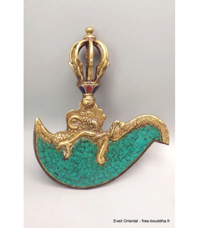 Kartika tibétain (drigug) dordjé 8 branches turquoise - Kartika Tibétain Bouddhiste