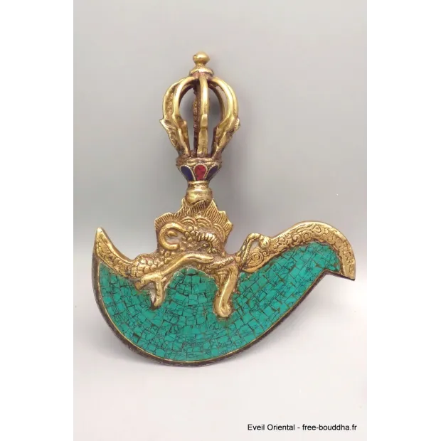 Kartika tibétain (drigug) dordjé 8 branches turquoise - Kartika Tibétain Bouddhiste