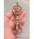 Drigug dordjé tibétain 4 branches cuivre et laiton 12,5 cm Cloches et dorjé tibétains DP10