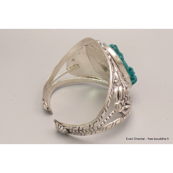 Large Bracelet manchette Ganesh Bracelets tibétains bouddhistes BRAY4