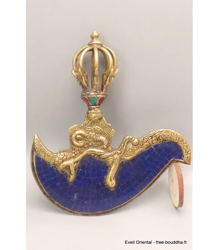 Kartika tibétain (drigug) dordjé 8 branches Lapis Lazuli - Kartika Tibétain Bouddhiste