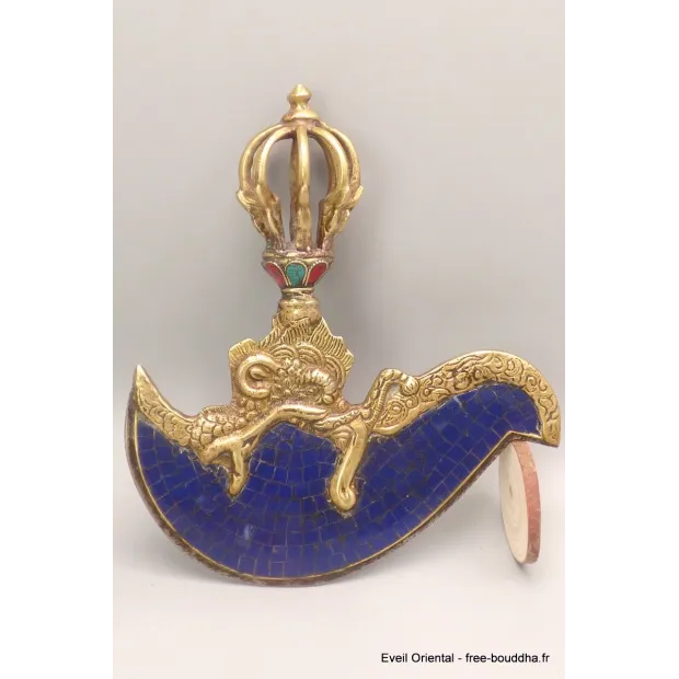 Kartika tibétain (drigug) dordjé 8 branches Lapis Lazuli - Kartika Tibétain Bouddhiste