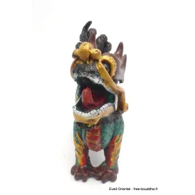 Statuette tibétaine Dragon peinte à la main - Statuettes bouddhistes tibétaines artisanales