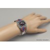 Gros Bracelet tibetain look ancien onyx noir Bracelets tibétains bouddhistes ref7588